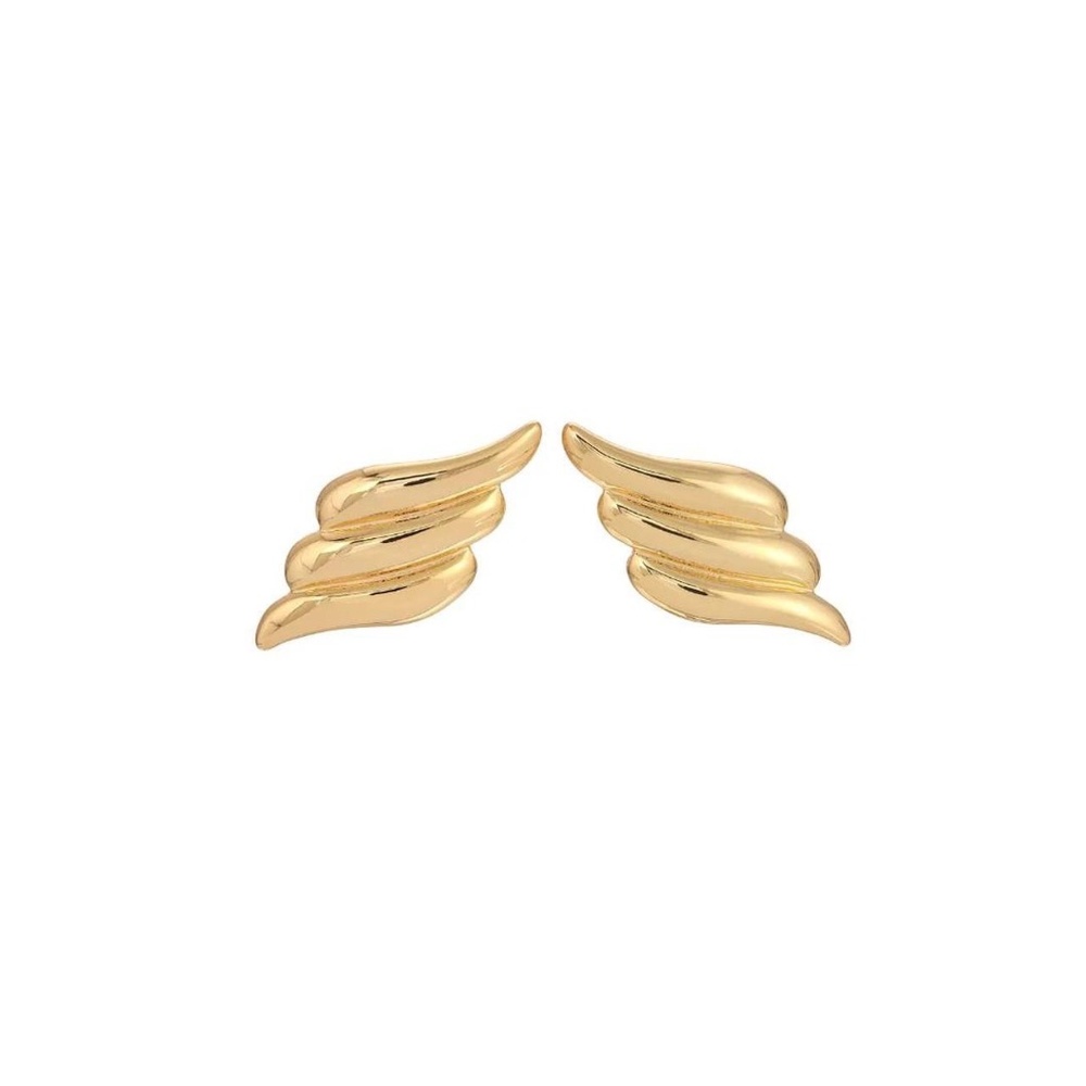 HEAVEN MAYHEM WING EARRINGS GOLD  NEVER WORN